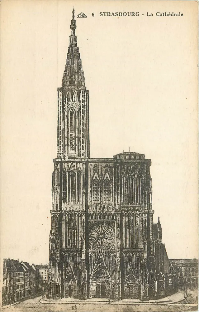 Estrasburgo - A Catedral — editor CPHAPHIL, n° de série 6 - Frente