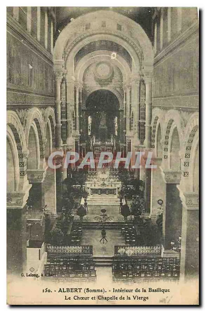 Albert (Somme) - Innenansicht der Basilika, Chor und Kapelle der Jungfrau — G. Lelong, n° 150 - Vorderseite