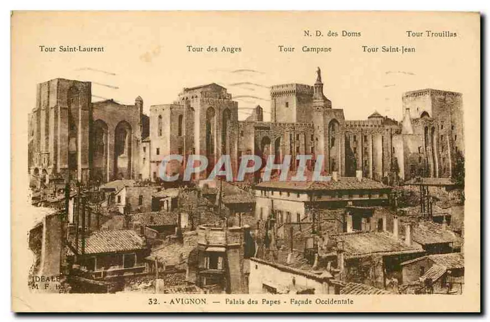 Avignon — Palácio dos Papas — Fachada Ocidental — Edição Artística DÉALÉ - Frente