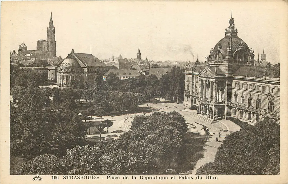 Straßburg - Place de la République und Palais du Rhin — 166 — Gr Alsacienne des Arts Photographiques - Vorderseite