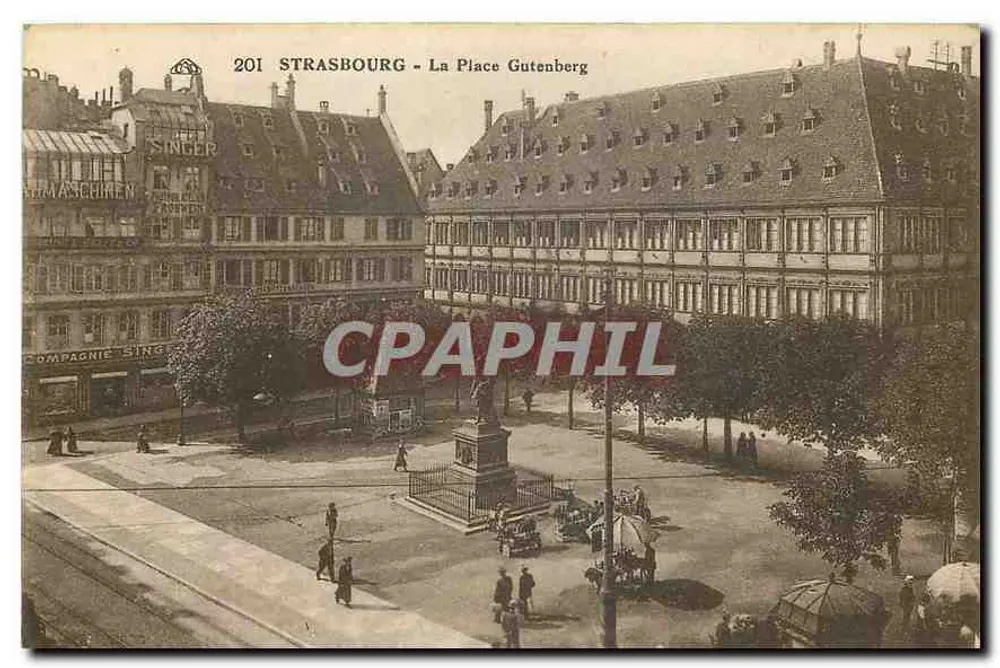 Estrasburgo - A Place Gutenberg — editor 'Anciens des Artistes Photographiques' n°201 - Frente
