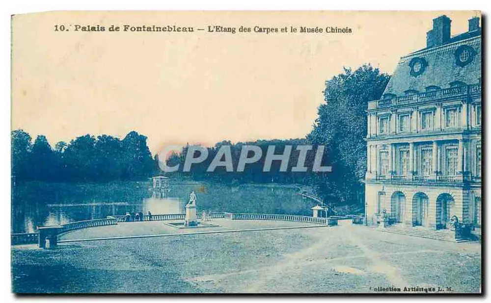 Schloss Fontainebleau — Der Karpfenteich und das chinesische Museum — Collection Artistique L.M. - Vorderseite
