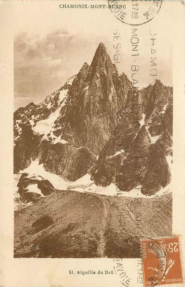 Agulha do Drû — Chamonix-Mont-Blanc — G. Tairras, fot.-edit. - Frente