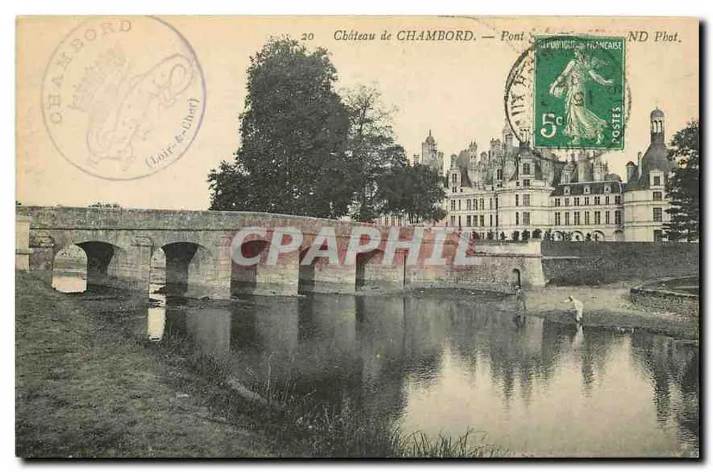 Castelo de CHAMBORD — Ponte — ND Phot. - Frente