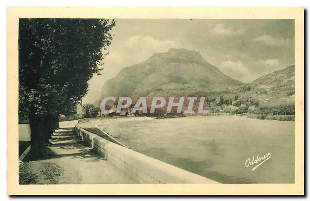 Grenoble - O rio Isère e o Monte Casque de Néron — Editor G. Oddoux, Grenoble - Frente