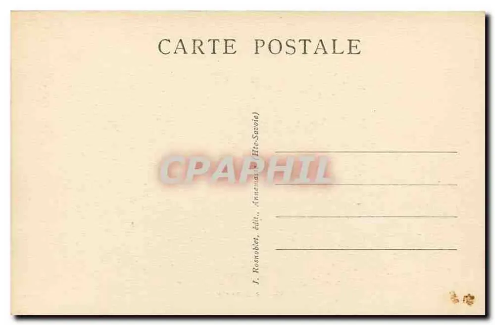 Lago de Annecy — A Saboia — J. Ronobiot, editor, Annecy (Alta Saboia) - Verso