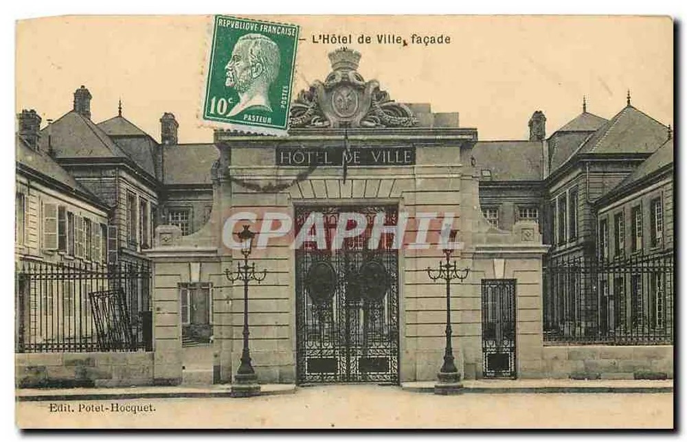 Hôtel de Ville, fasada — Wyd. Potot-Hocquet - Awers