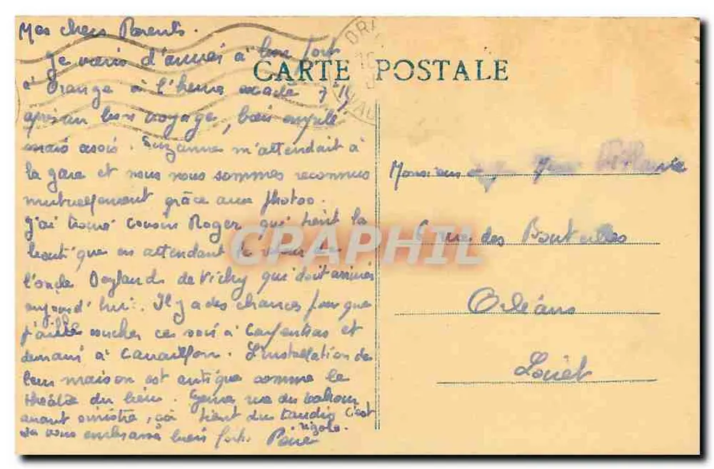 Orange - Porta da Renascença, antigo Concelho Episcopal — coleção Perrin - Verso
