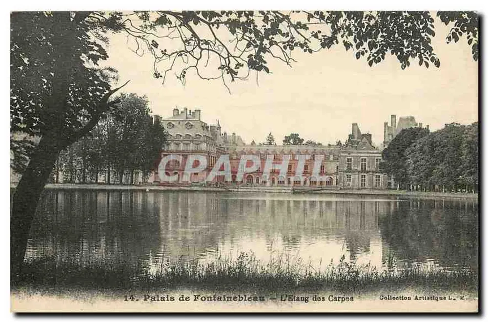 Palais de Fontainebleau — L'Etang des Carpes — Collection Artistique L. Menard - Recto