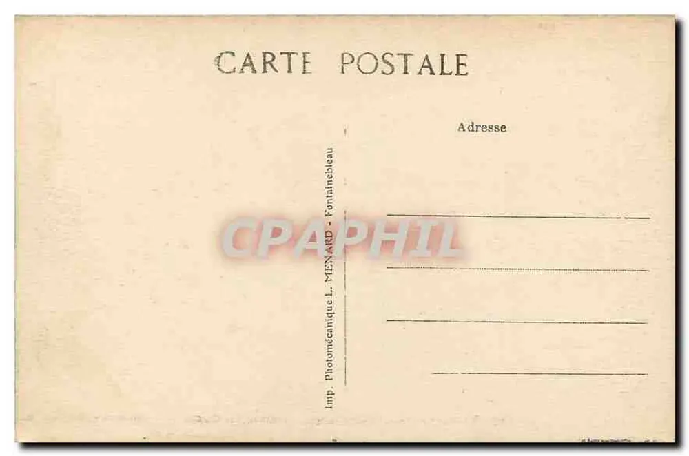 Palais de Fontainebleau — L'Etang des Carpes — Collection Artistique L. Menard - Verso