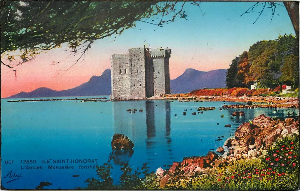 Insel Saint-Honorat — Das alte befestigte Kloster — Adlu, n° 12550 - Vorderseite