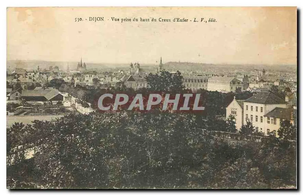 Dijon — Vue prise du haut du Creux d'Enfer — L. V., édit. - Recto