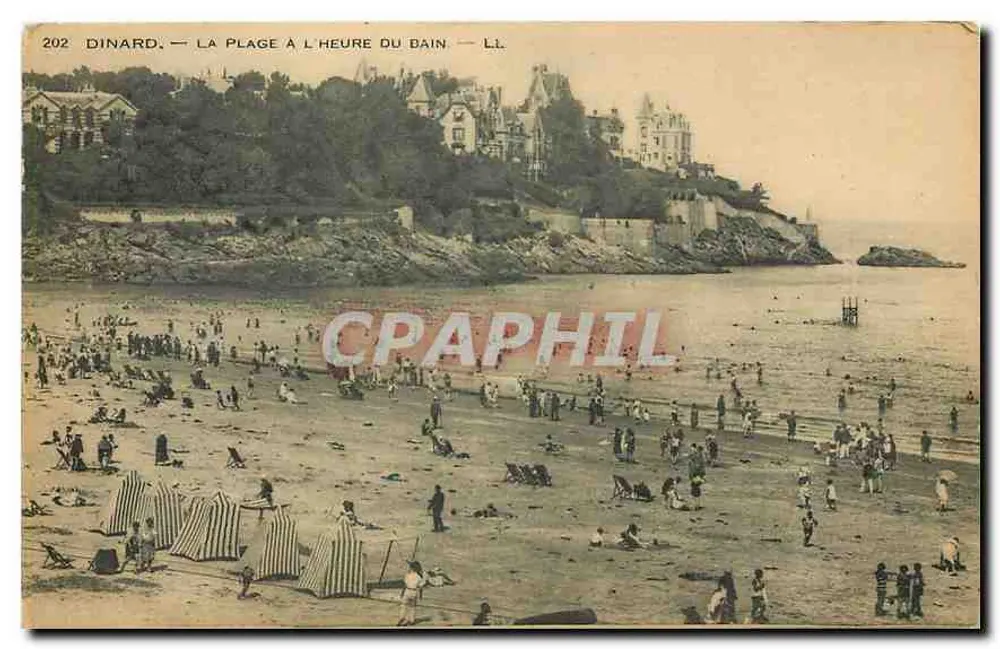 Dinard — The Beach at Bathing Time — LL. No. 202 - Front