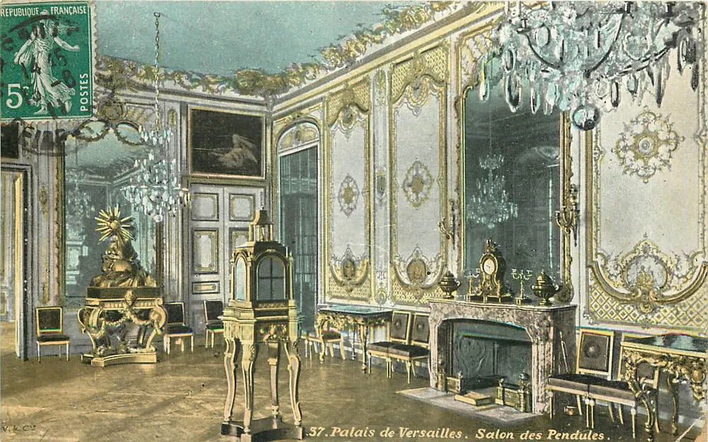 Palácio de Versalhes. Salão dos Relógios — editor V. & C. Y. — n° 37 - Frente