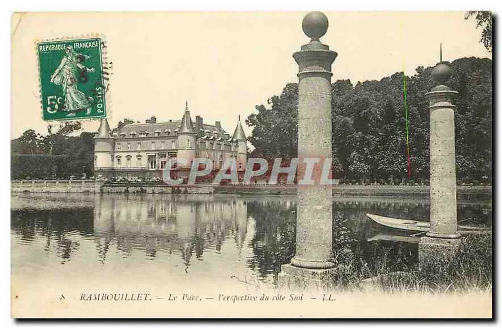 Rambouillet — O Pai — Perspectiva do lado Sul — L.L. - Frente