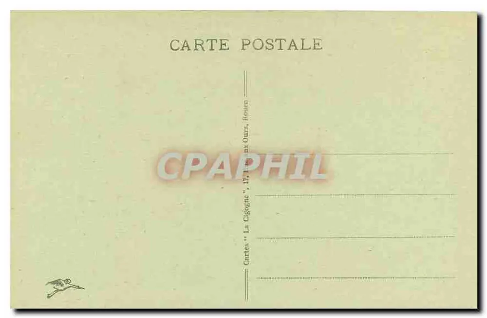 Rouen - Vieille Maison, Rue St Romain, Cour d'Albane — Cartes La Cigogne, Rouen - Verso