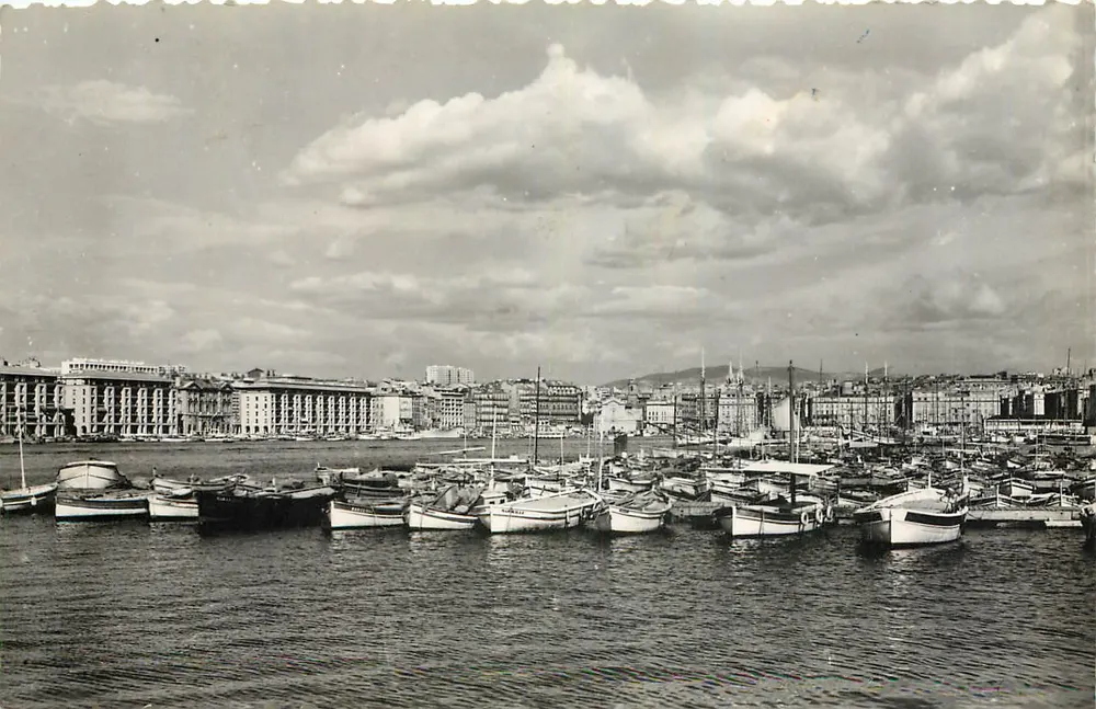 Marseille — Le Vieux Port, vue générale — ABO-PHOTO-SUB-EST, 96, rue de l'Échelle, Marseille - Recto