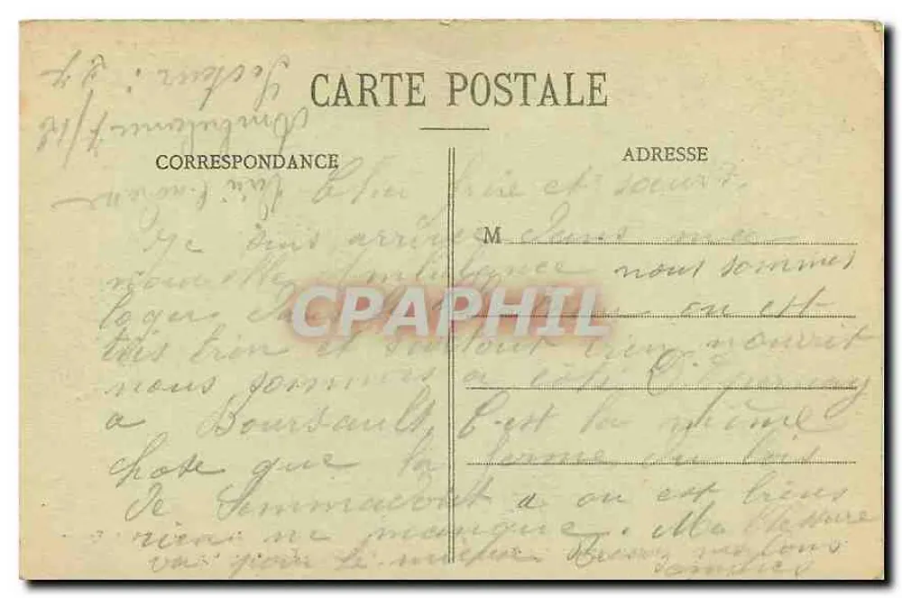 A Champagne — Boursault, O Castelo — J. Bracquemart, livr.-editora, Épernay - Verso