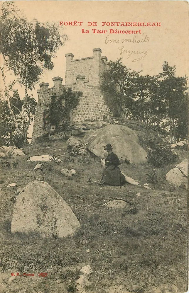Forêt de Fontainebleau — La Tour Dénecourt — S. K. Paris - Recto