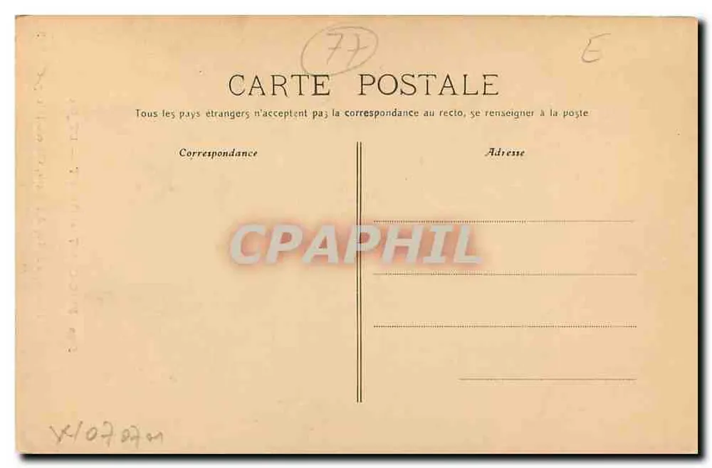 Brie-Comte-Robert — A Igreja — Fototipia A. Rep & Filliette, Château-Thierry. Col. R-F - Verso