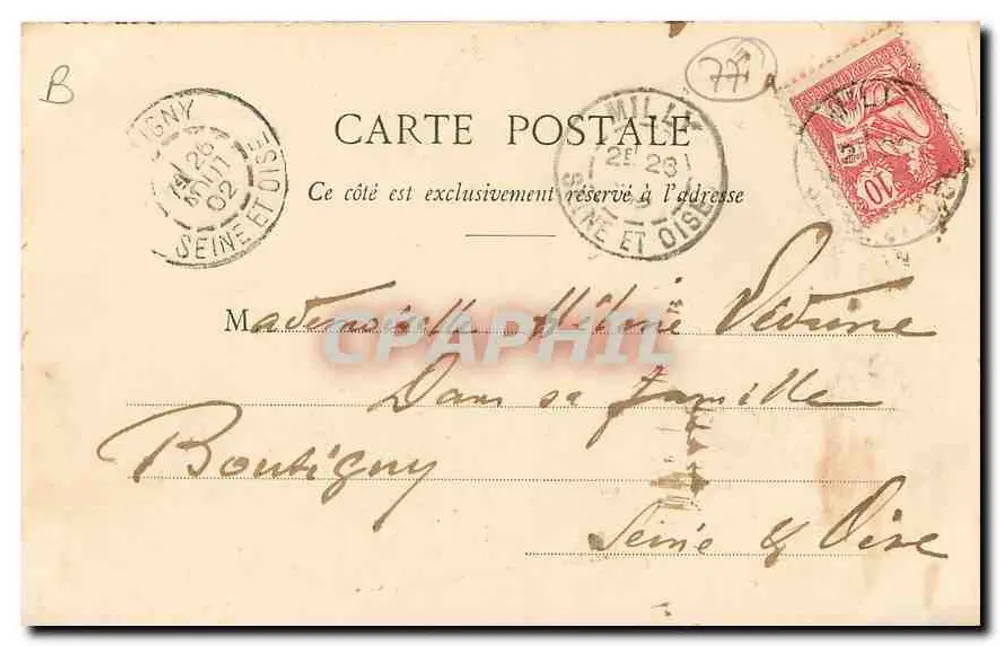 Wald von Fontainebleau — Mare aux Fées — Tinhaut, Verleger, Fontainebleau-Melun - Rückseite
