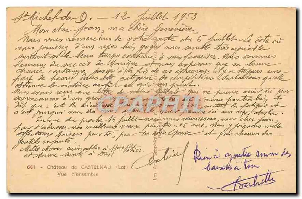 Castle of Castelnau — Overview — Les Arts Graphiques (n° 661) - Back