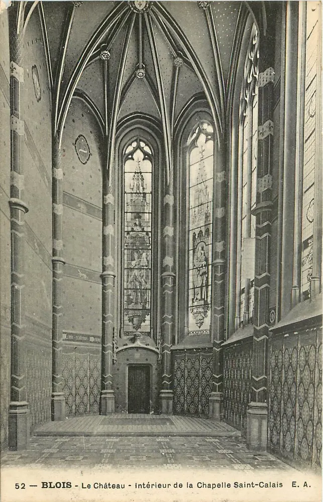 Blois - Le Château - Intérieur de la Chapelle Saint-Calais — E. A. - Recto