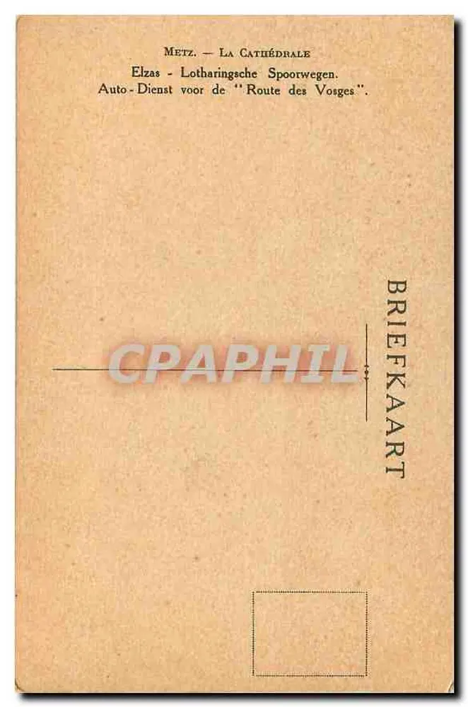 Metz — Catedral — Editor: BRIEFKAART - Verso