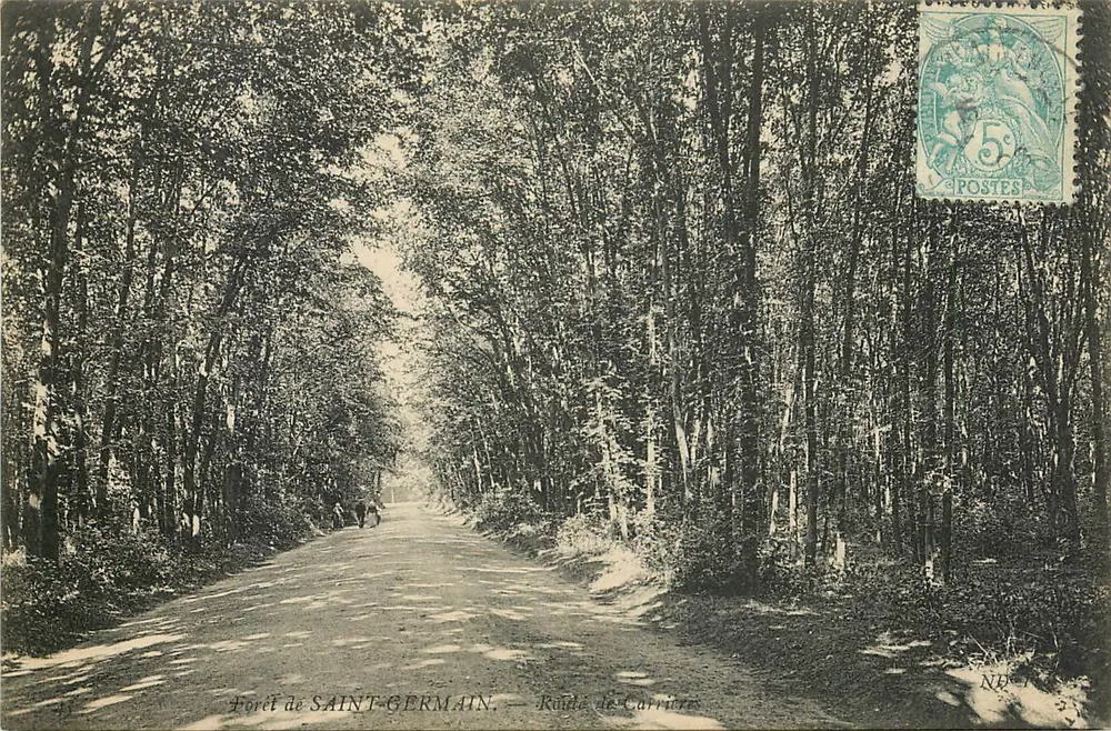 Floresta de SAINT-GERMAIN — Estrada de Carrières - Frente