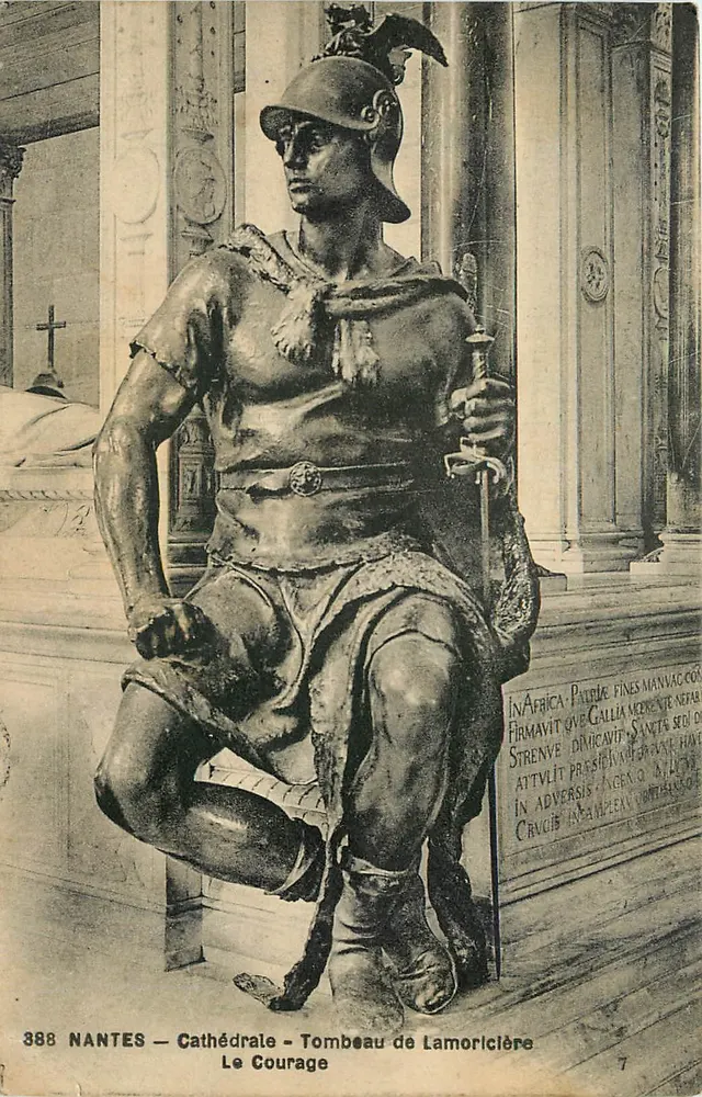 NANTES — Cathédrale — Tombeau de Lamoricière Le Courage — F. Chapeau, n°388 - Recto