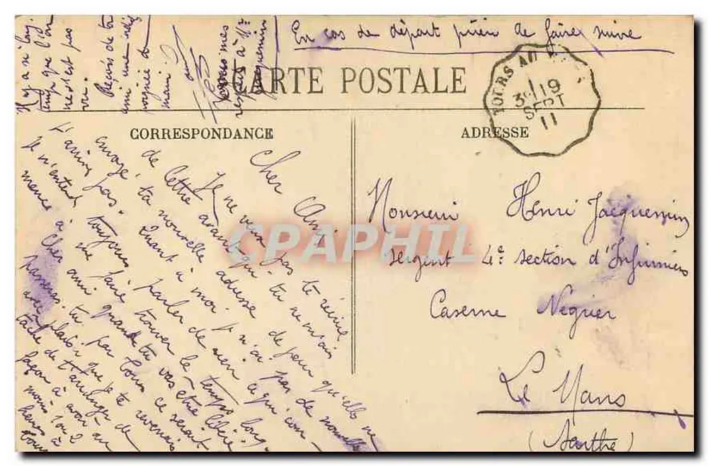 Tours - Catedral — G.B. 49 — editor G.B. - Verso
