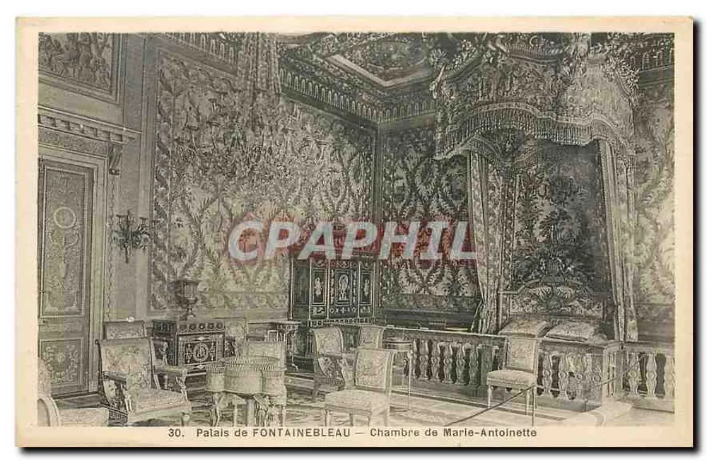 Schloss FONTAINEBLEAU — Zimmer von Marie-Antoinette — n°30 - Vorderseite