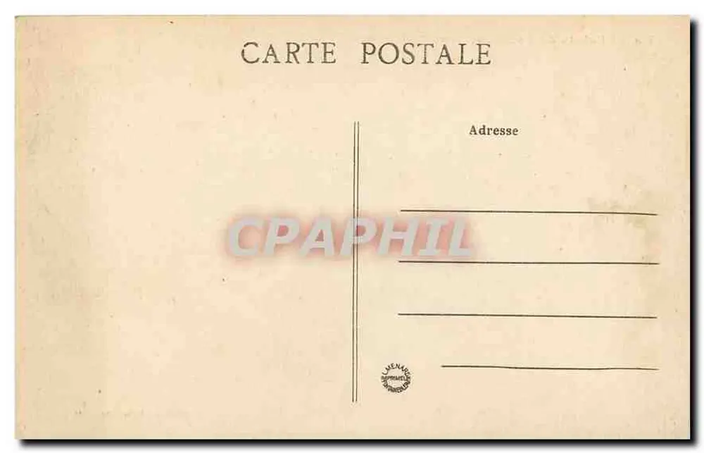 Le Palais de Fontainebleau vu du Parterre — Collection Anatole E. — n° 17 b - Verso