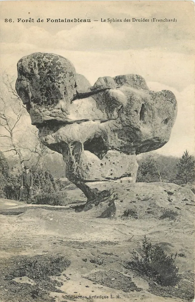 Forêt de Fontainebleau — Le Sphinx des Druides (Franchard) — Collection Artistique L.M. - Recto