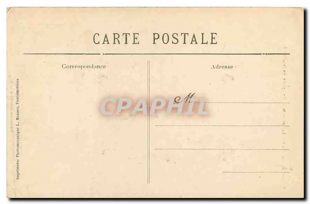 Forêt de Fontainebleau — Le Sphinx des Druides (Franchard) — Collection Artistique L.M. - Verso