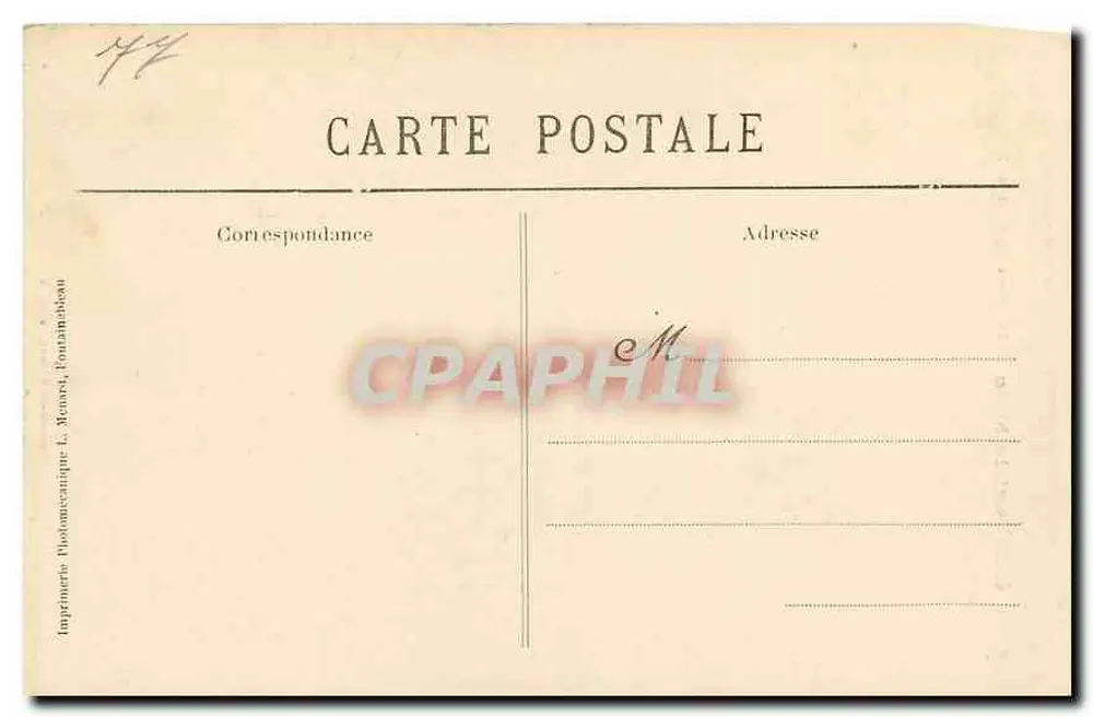 Forêt de Fontainebleau — Le Sphinx des Druides (Franchard) — Collection Artistique L.M. - Verso
