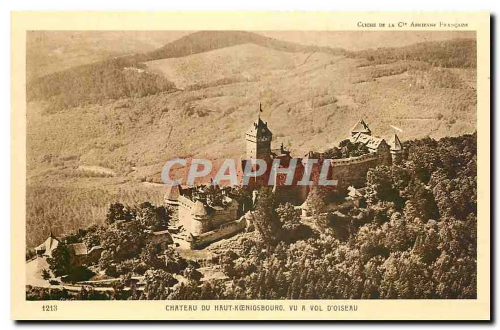Schloss Haut-Kœnigsbourg — von oben gesehen — Verlag Braun & Cie, Straßburg - Vorderseite