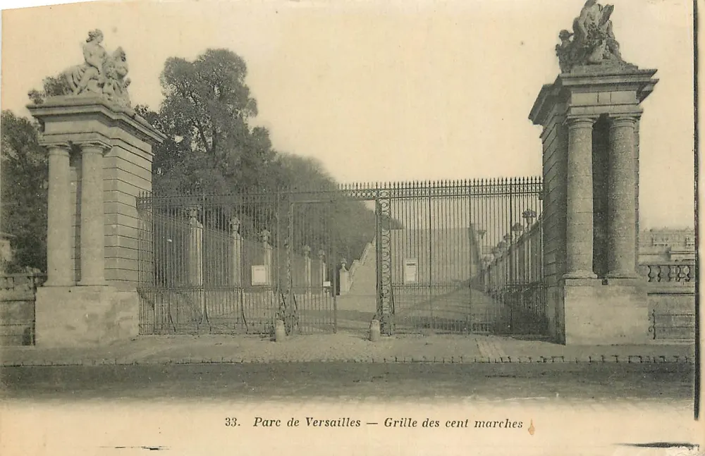 Parque de Versalhes — Grade das Cem Escadas — editor desconhecido, n° 33 - Frente