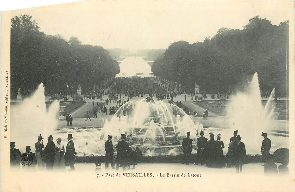 Le Bassin de Latone — Parc de Versailles — F. Biehler-Moreau, éditeur, n°7 - Recto