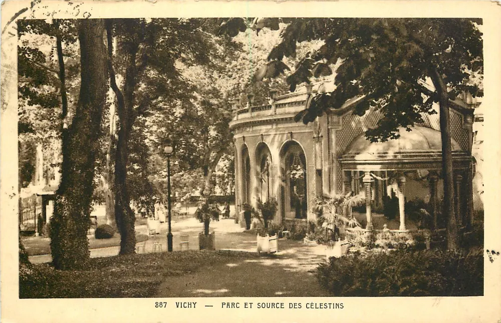 Vichy — Parque e Fonte dos Célestins — Edição La Cigogne - Frente