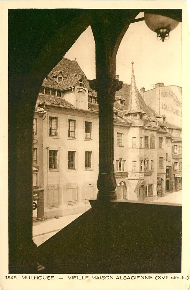 Mulhouse — Vieille maison alsacienne (XVIe siècle) - Recto