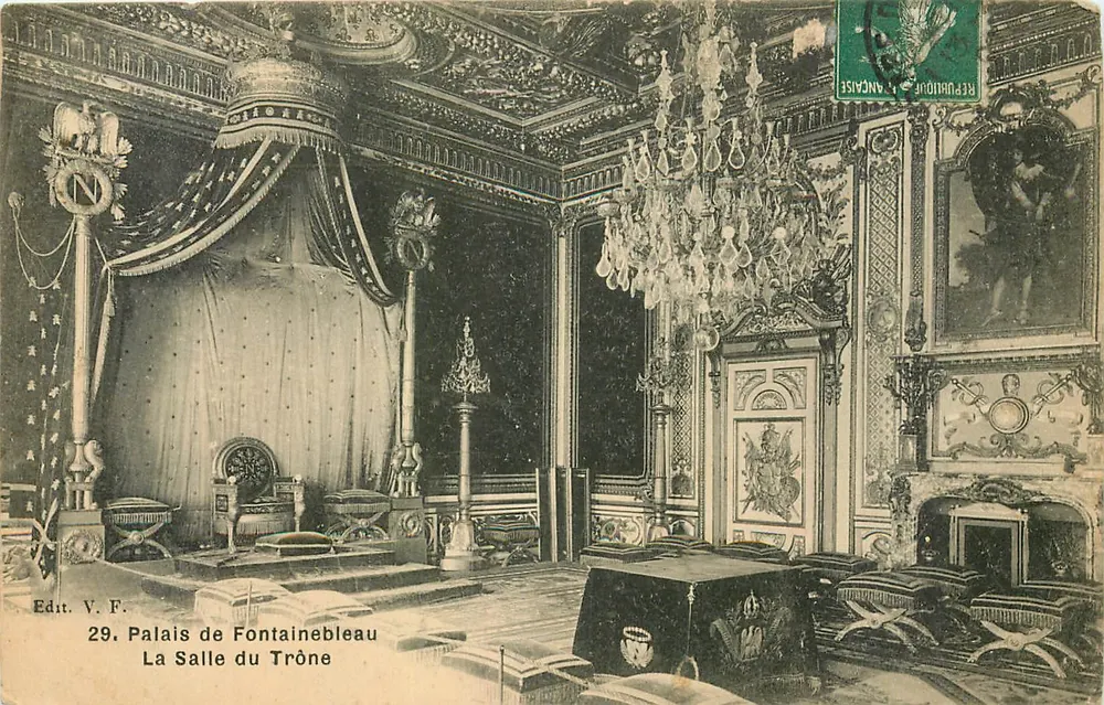 Palais de Fontainebleau — La Salle du Trône — Edit. V.F. n°29 - Recto