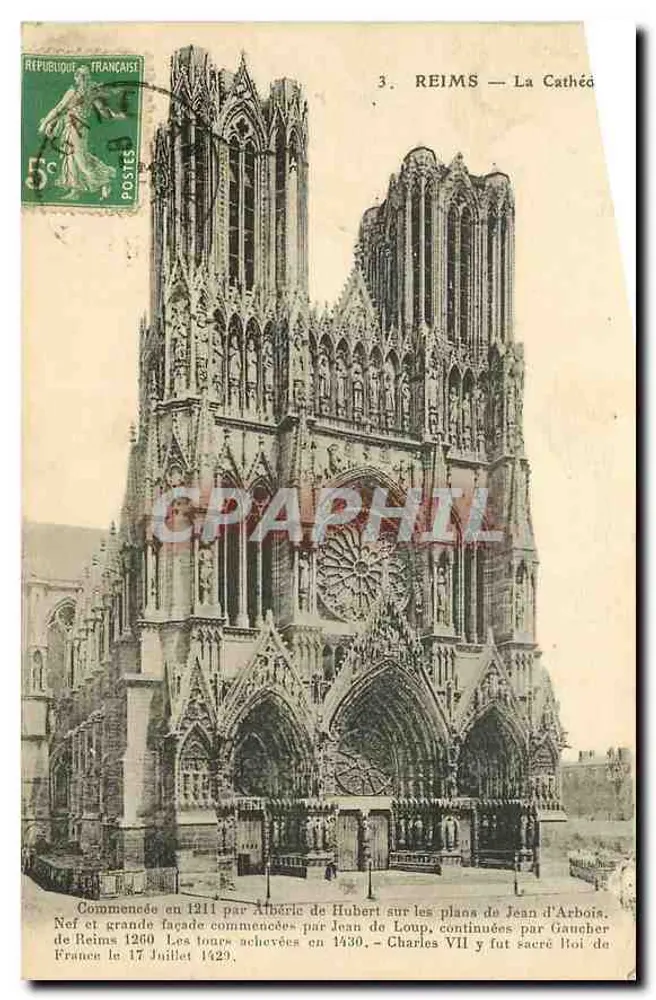 Reims — A Catedral — Editor não visível, n° de série 3 - Frente