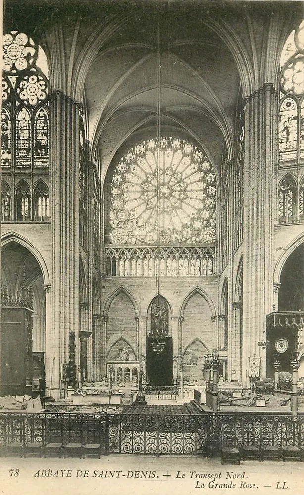 Abtei Saint-Denis — Der Nordtransept. Die Große Rose — LL - Vorderseite