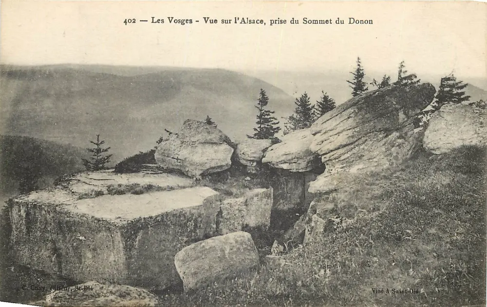 Die Vosges - Ansicht auf das Elsass, vom Gipfel des Donon aus — C. Canny, Verlag, Saint-Dié - Vorderseite