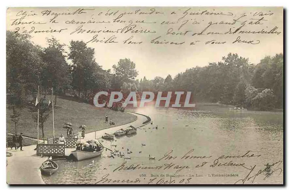 Bois de Boulogne - The Lake - The Dock — anonymous publisher, no. 158 - Front