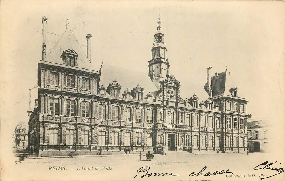 Reims — O Hotel de Ville — Collections ND. Fot. Cleriot - Frente