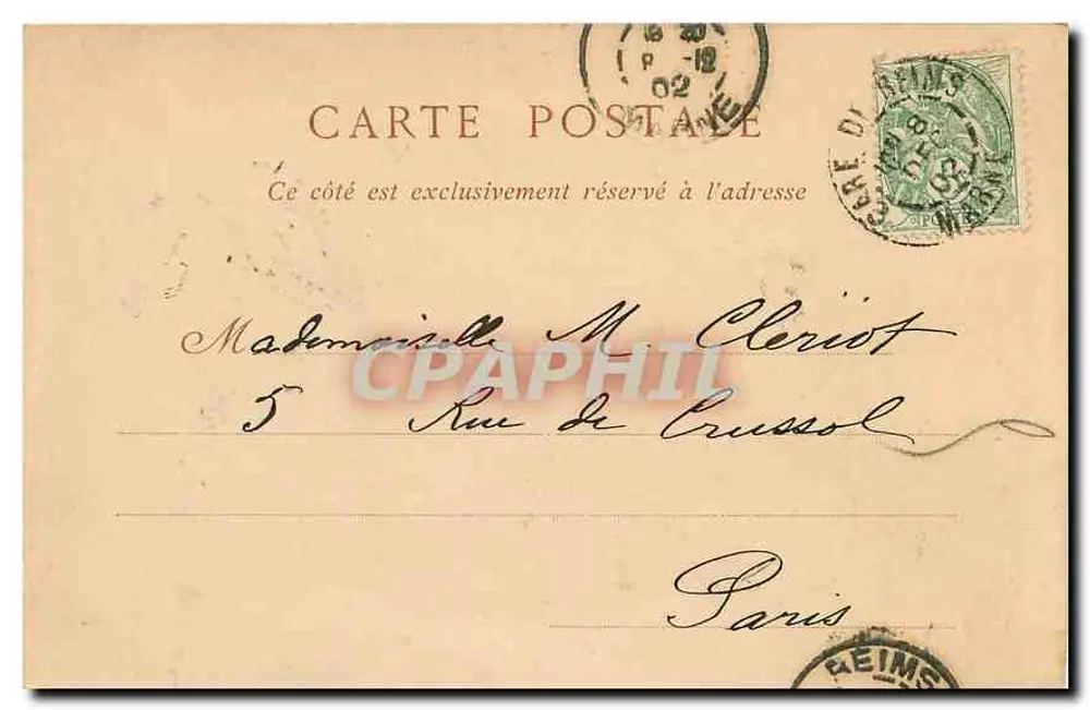 Reims — O Hotel de Ville — Collections ND. Fot. Cleriot - Verso