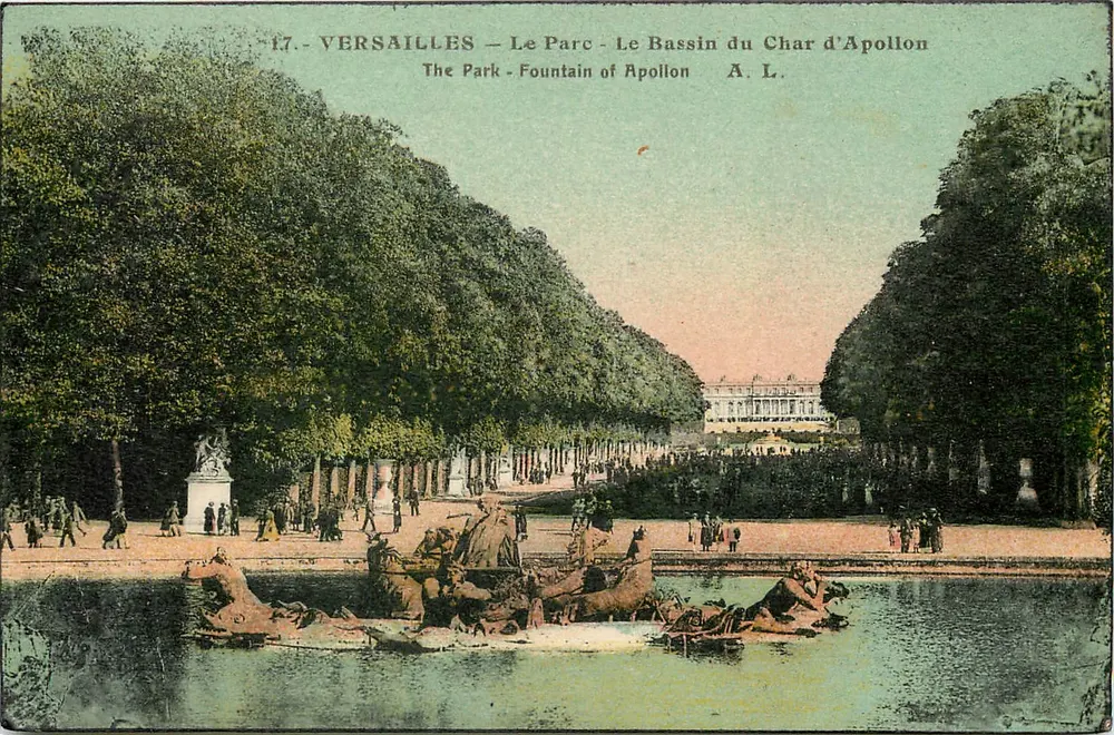 Versailles — Der Park — Der Bassin des Wagens Apollons — A. L. - Vorderseite