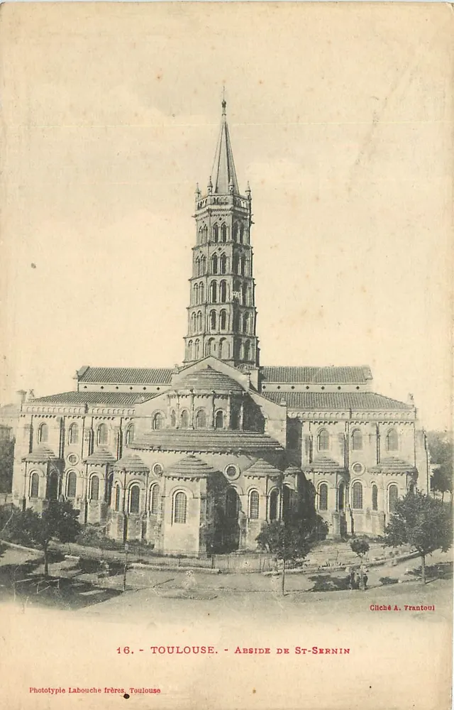 Toulouse - Abside de St-Sernin — Phototypie Labouche frères, n°16 - Frente